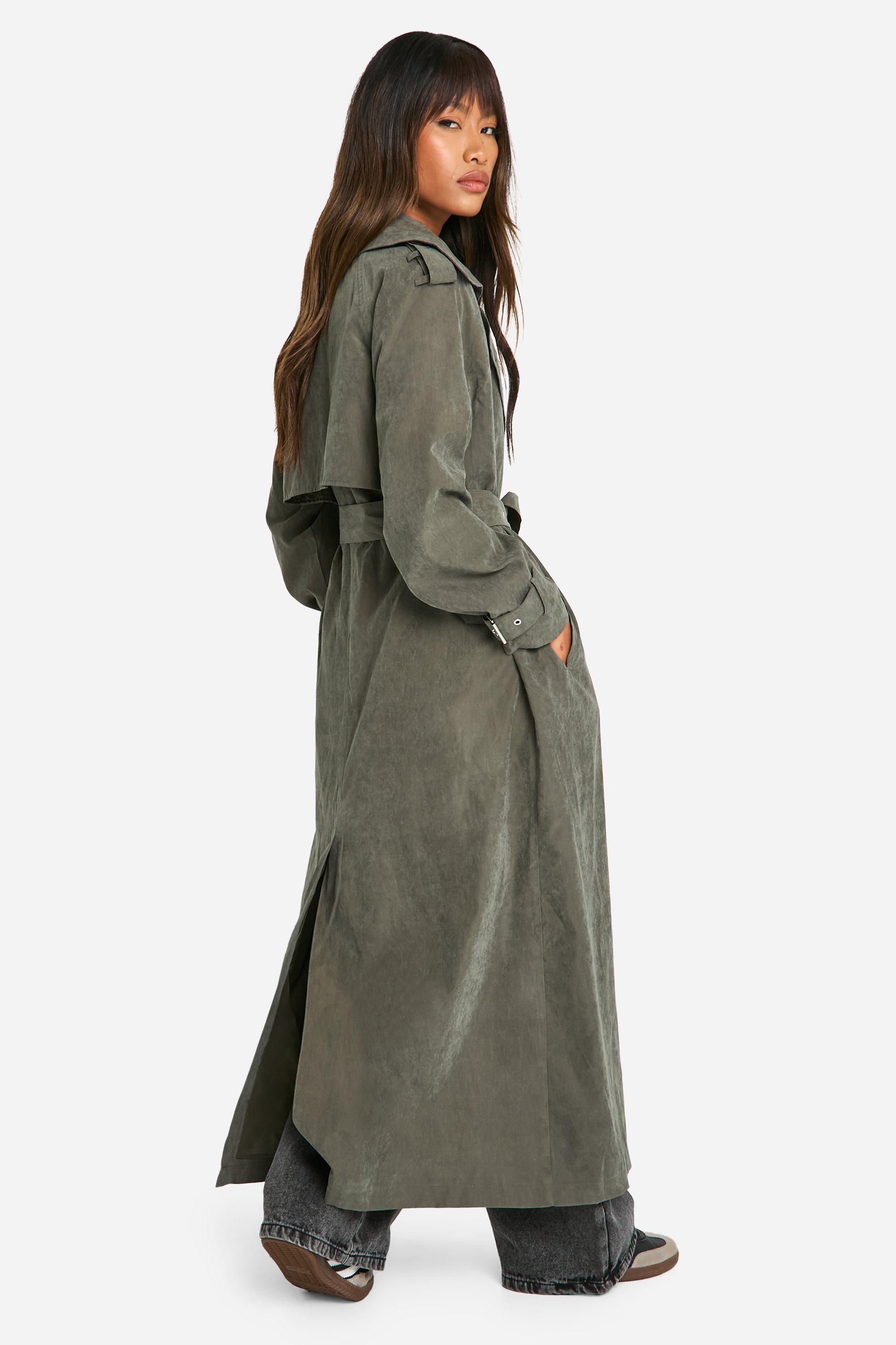 Hunter green trench coat hotsell